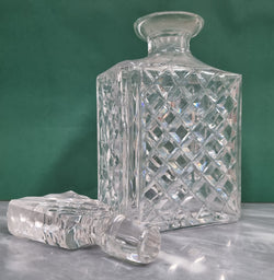 Vintage Heavy Cut Crystal Decanter & Stopper | Antique & Vintage | Moonee Ponds Antiques | Australia Wide Delivery