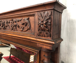 French Henry II Style Oak Mantle Mirror | Antique & Vintage | Moonee Ponds Antiques | Australia Wide Delivery
