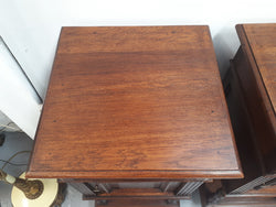 Pair of French Oak Wooden Top Bedsides | Antique & Vintage | Moonee Ponds Antiques | Australia Wide Delivery