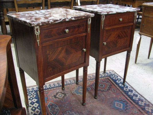 Pair Of French Louis XVI Style Bedside Tables