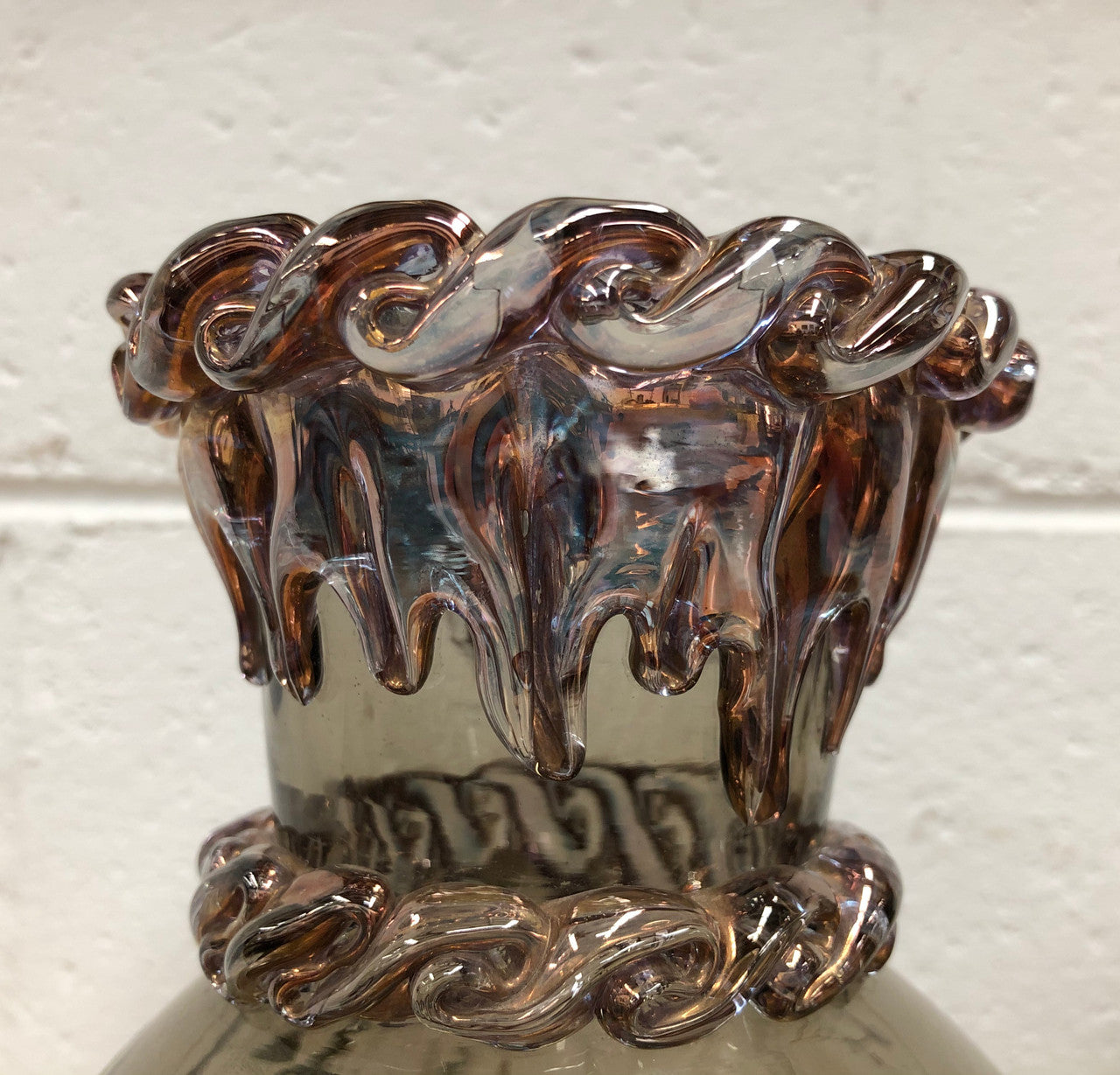 Pair Of Large Moser Enameled Vases With Lizards | Antique & Vintage | Moonee Ponds Antiques | Australia Wide Delivery