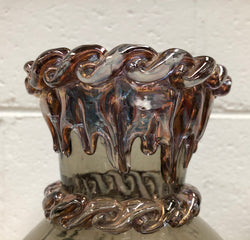 Pair Of Large Moser Enameled Vases With Lizards | Antique & Vintage | Moonee Ponds Antiques | Australia Wide Delivery