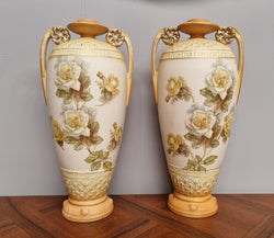 Beautiful Pair of Edwardian Austrian Vases | Antique & Vintage | Moonee Ponds Antiques | Australia Wide Delivery