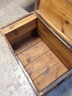 Victorian Pine Sea Chest - Trunk | Antique & Vintage | Moonee Ponds Antiques | Australia Wide Delivery