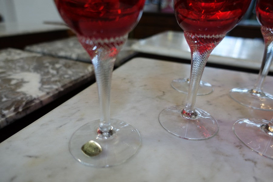 Bohemian Wine glasses | Antique & Vintage | Moonee Ponds Antiques | Australia Wide Delivery