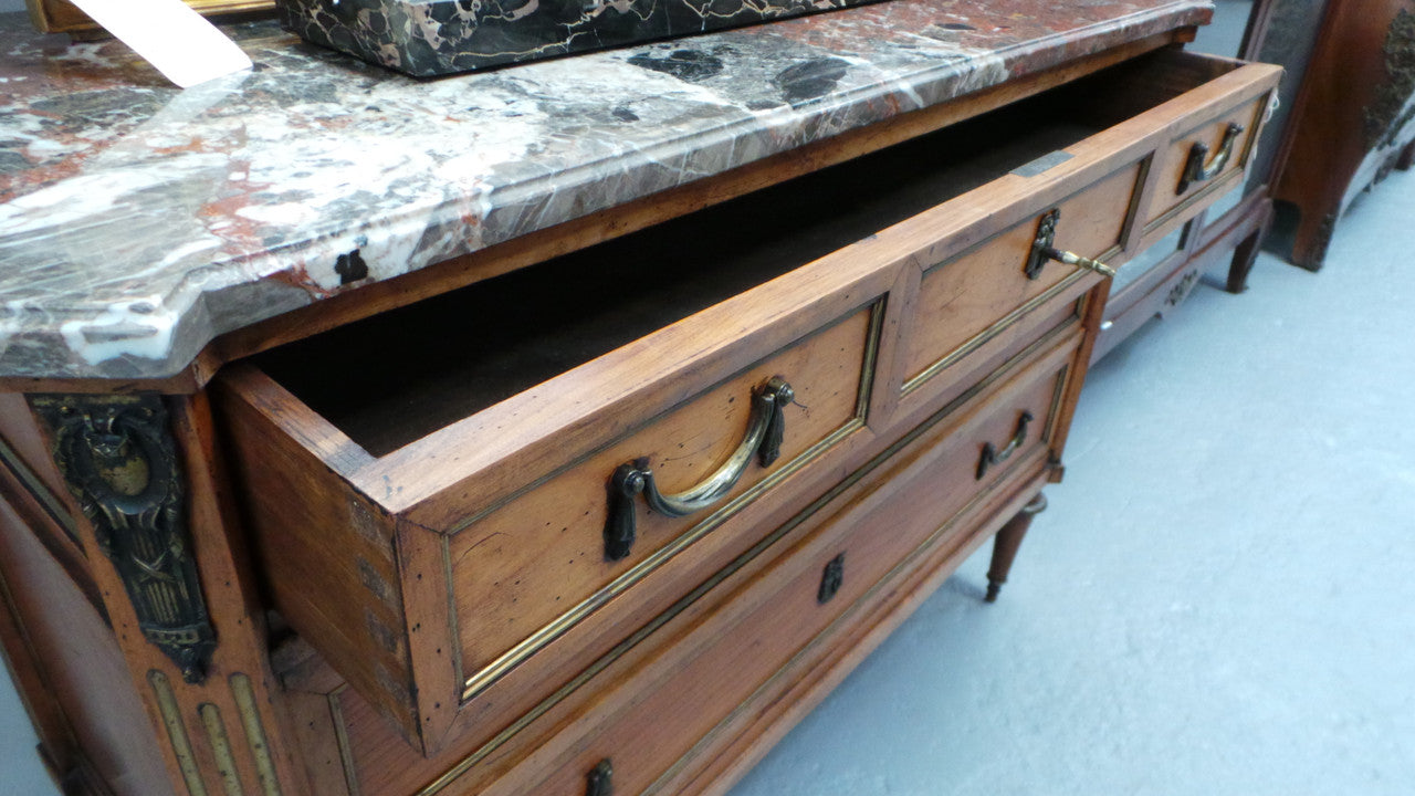 A Fabulous Continental 19th Century Walnut Three Drawer Commode | Antique & Vintage | Moonee Ponds Antiques | Australia Wide Delivery