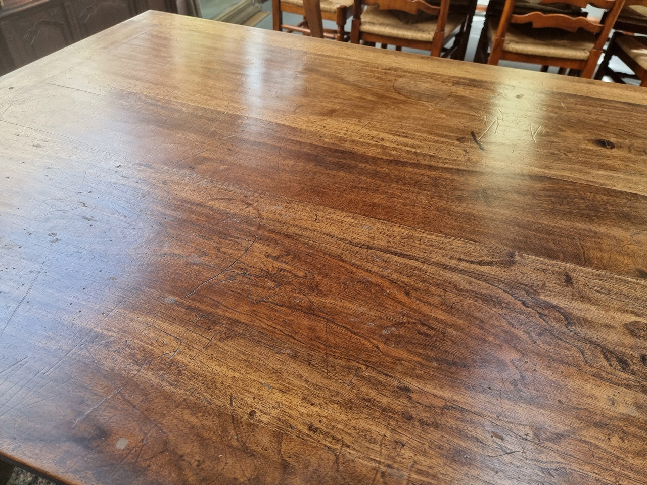 19th Century French Walnut Dining Table With Painted Base | Antique & Vintage | Moonee Ponds Antiques | Australia Wide Delivery
