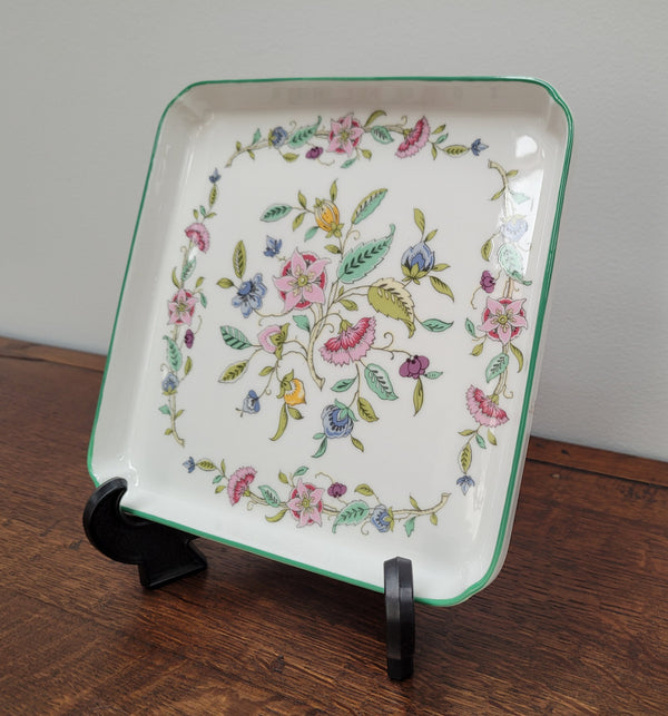 Hadden Hall by “Minton” square plate in good original condition with no chips or cracks.