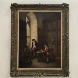 French Framed Original Oil On Canvas Signed