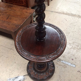 Walnut Standard Lamp With Coffee Table