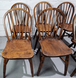 Set Of Eight English Oak Cottage Chairs | Antique & Vintage | Moonee Ponds Antiques | Australia Wide Delivery