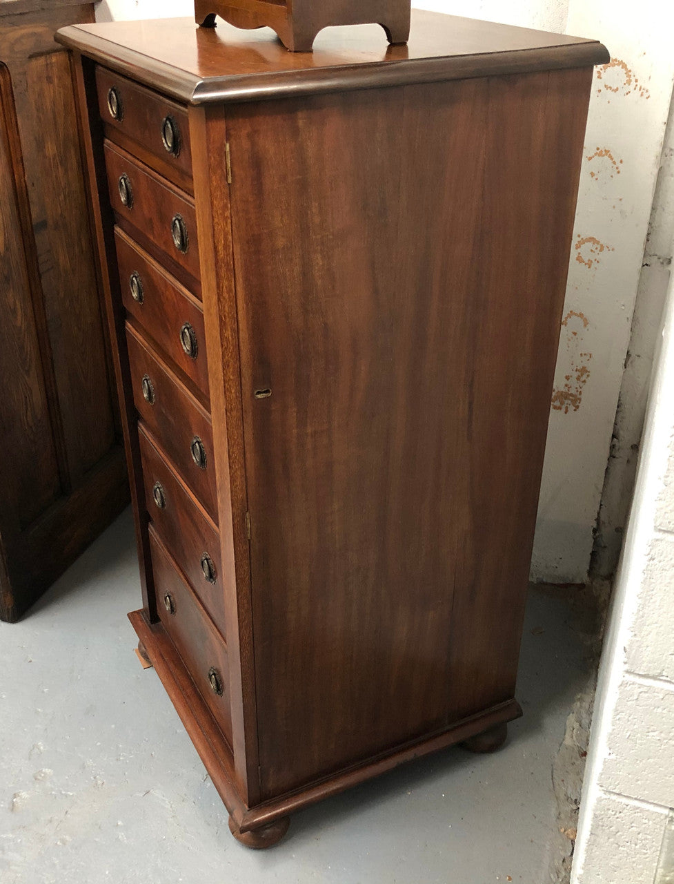 Lovely English Wellington Chest Of Drawers | Antique & Vintage | Moonee Ponds Antiques | Australia Wide Delivery