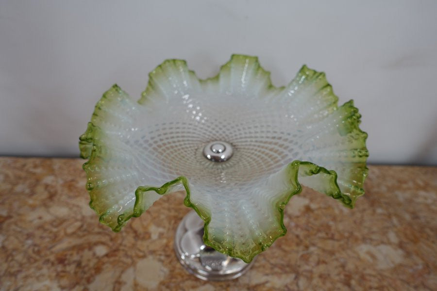 Victorian Vaseline Glass Comport | Antique & Vintage | Moonee Ponds Antiques | Australia Wide Delivery