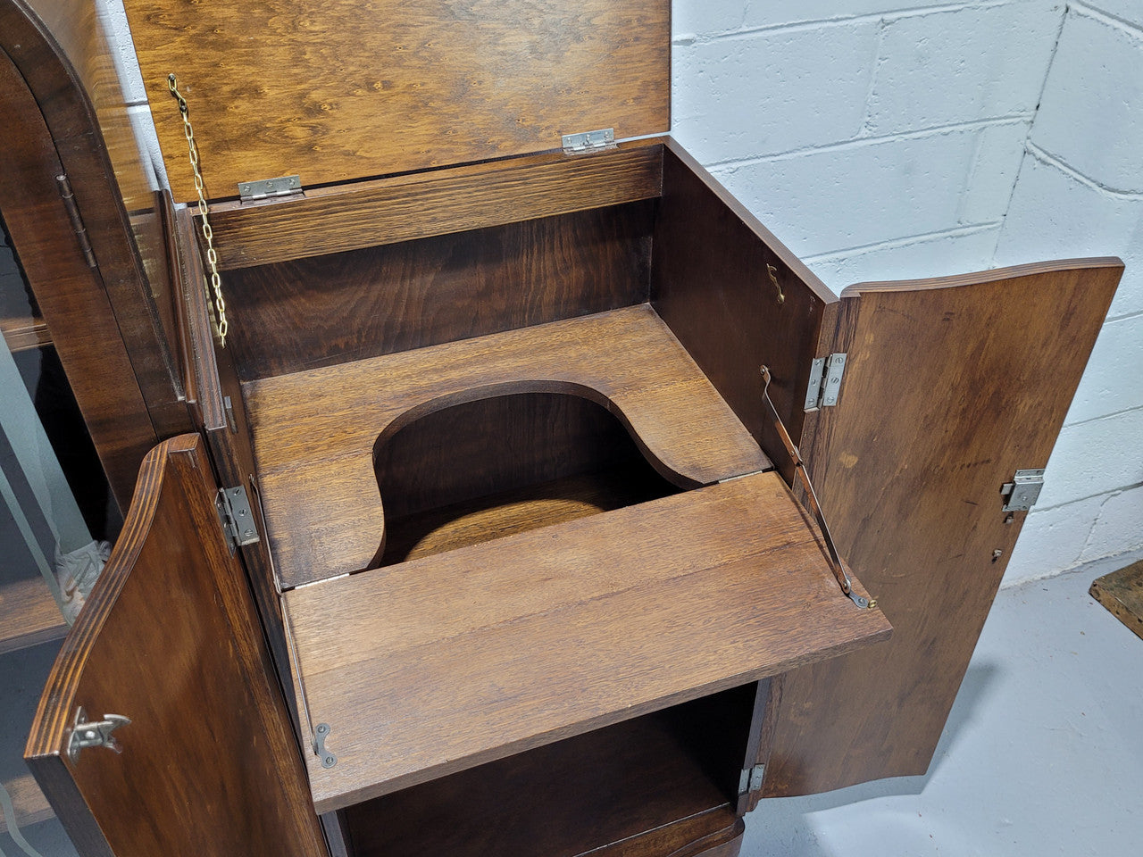 Art Deco Walnut Display - Drinks Cabinet | Antique & Vintage | Moonee Ponds Antiques | Australia Wide Delivery