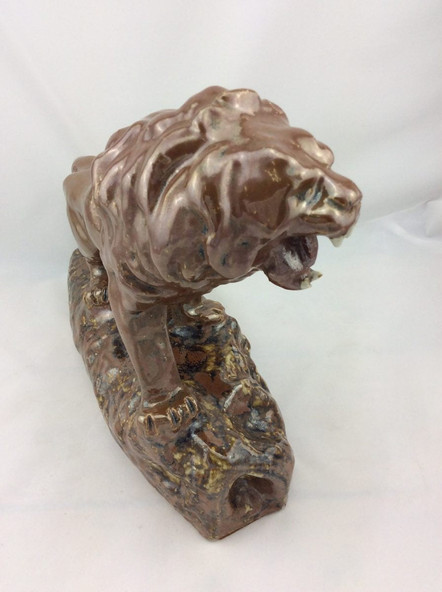 Hand Made Glazed Stoneware Lion | Antique & Vintage | Moonee Ponds Antiques | Australia Wide Delivery