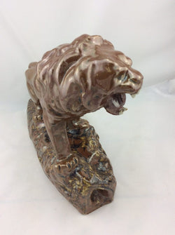 Hand Made Glazed Stoneware Lion | Antique & Vintage | Moonee Ponds Antiques | Australia Wide Delivery