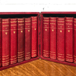 Late Victorian Boxed Collection Shakespeare's Works In Twelve Volumes