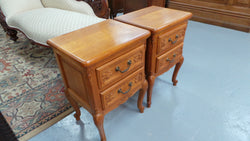 Beautiful Pair of Louis XV Style Light Oak Bedside | Antique & Vintage | Moonee Ponds Antiques | Australia Wide Delivery