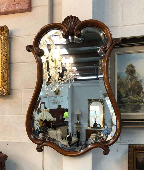 Lovely french oak wall mirror