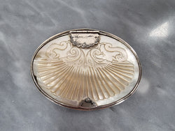 Stunning Oval Georgian Silver & Carved Mother of Peral Snuff Box | Antique & Vintage | Moonee Ponds Antiques | Australia Wide Delivery
