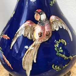 Rare pair of French Majolica Lamps | Antique & Vintage | Moonee Ponds Antiques | Australia Wide Delivery