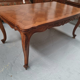 Louis XV Style Parquetry Top Extension Table