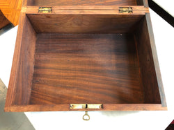 Vintage Mahogany Lockable Wooden Box | Antique & Vintage | Moonee Ponds Antiques | Australia Wide Delivery