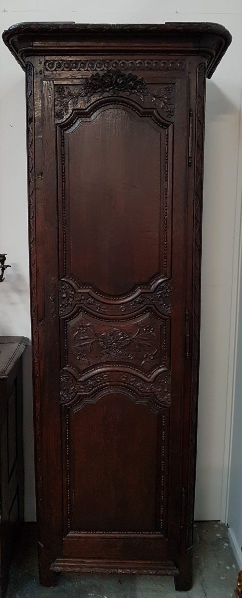 1780's French Bonnetiere Single Door Armoire