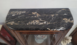 French Art Deco Figured Walnut with Portoro Marble Top Cocktail Cabinet | Antique & Vintage | Moonee Ponds Antiques | Australia Wide Delivery