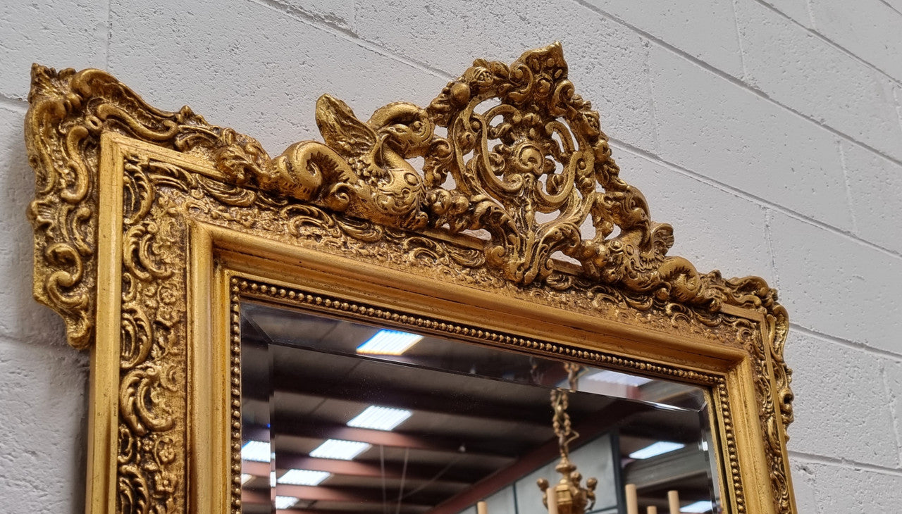 French Ornate Gilt Framed Wall Bevelled Mirror | Antique & Vintage | Moonee Ponds Antiques | Australia Wide Delivery