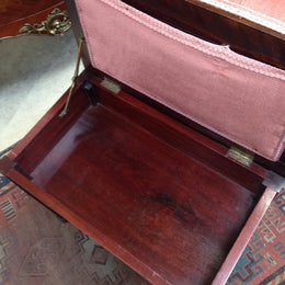English Mahogany Piano Stool-1