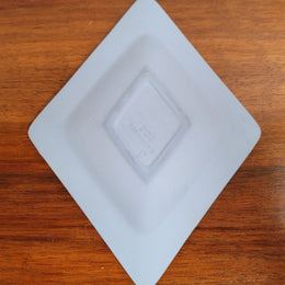 Wedgwood blue and white diamond shaped pin dish. It is in good original condition with no chips or cracks and it has been sourced locally. Please view photos as they help form part of the description.