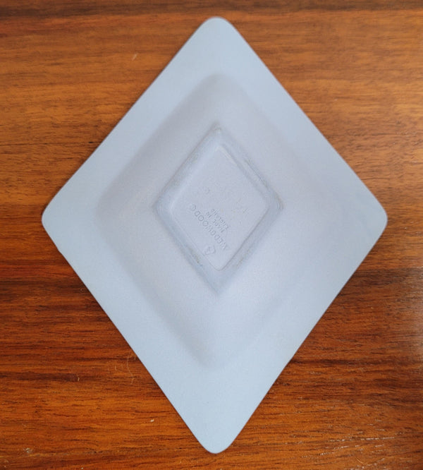 Wedgwood blue and white diamond shaped pin dish. It is in good original condition with no chips or cracks and it has been sourced locally. Please view photos as they help form part of the description.