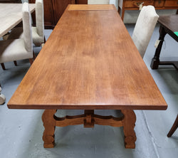 French Light Oak Spanish Style Extension Table | Antique & Vintage | Moonee Ponds Antiques | Australia Wide Delivery