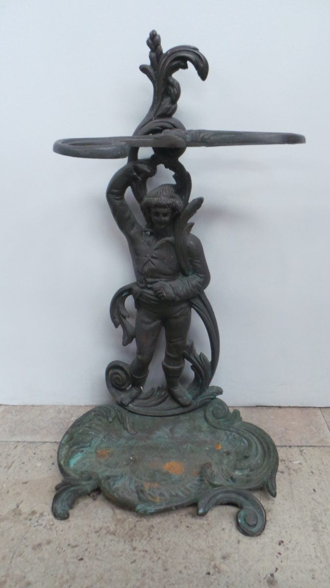 An Antique French Heavy Bronze Umbrella Stand