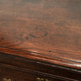 Early 19th Century English Oak dresser base with three large drawers. In very good original detailed condition.