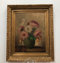 Beautiful Belgium Floral painting | Antique & Vintage | Moonee Ponds Antiques | Australia Wide Delivery