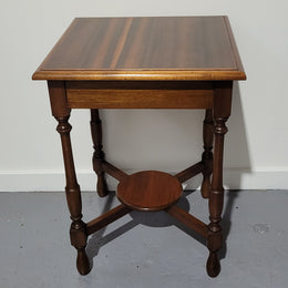Beautiful art deco walnut occasional table. In good original detailed condition.