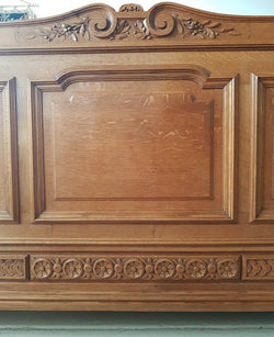 French Henry II Oak Queen Size Bed | Antique & Vintage | Moonee Ponds Antiques | Australia Wide Delivery