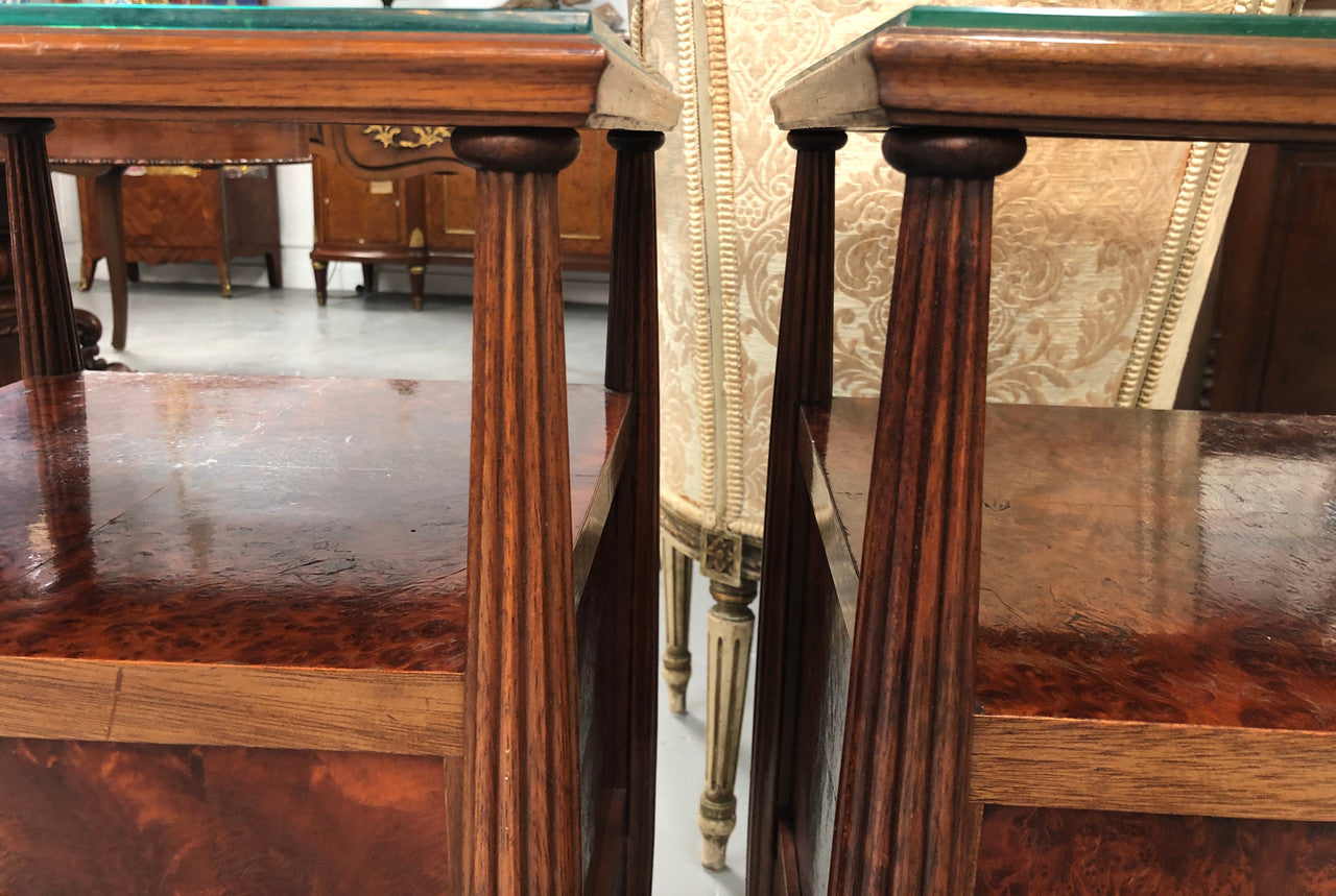 Amboyna Pair Of Bedsides | Antique & Vintage | Moonee Ponds Antiques | Australia Wide Delivery