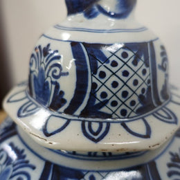 Antique Delftware Lidded Vase