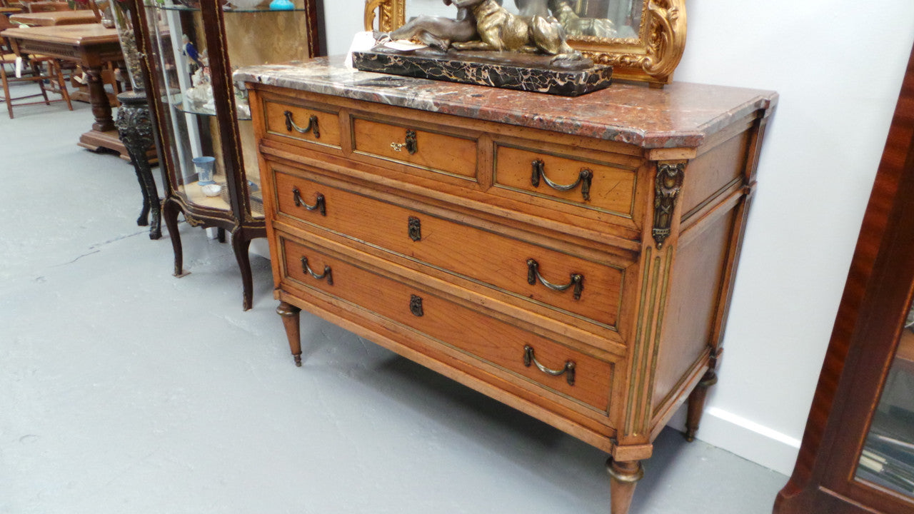 A Fabulous Continental 19th Century Walnut Three Drawer Commode | Antique & Vintage | Moonee Ponds Antiques | Australia Wide Delivery