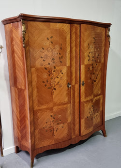 French Marquetry Inlaid Armoire - Bookcase With Ormolu Mounts | Antique & Vintage | Moonee Ponds Antiques | Australia Wide Delivery
