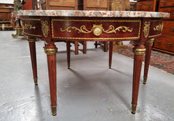 Stunning French Burr Walnut & Marble Top Coffee Table | Antique & Vintage | Moonee Ponds Antiques | Australia Wide Delivery