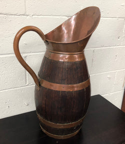 French Oak Coopered With Copper Large Jug | Antique & Vintage | Moonee Ponds Antiques | Australia Wide Delivery