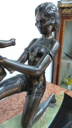 French Art Deco Century Maiden Statue | Antique & Vintage | Moonee Ponds Antiques | Australia Wide Delivery