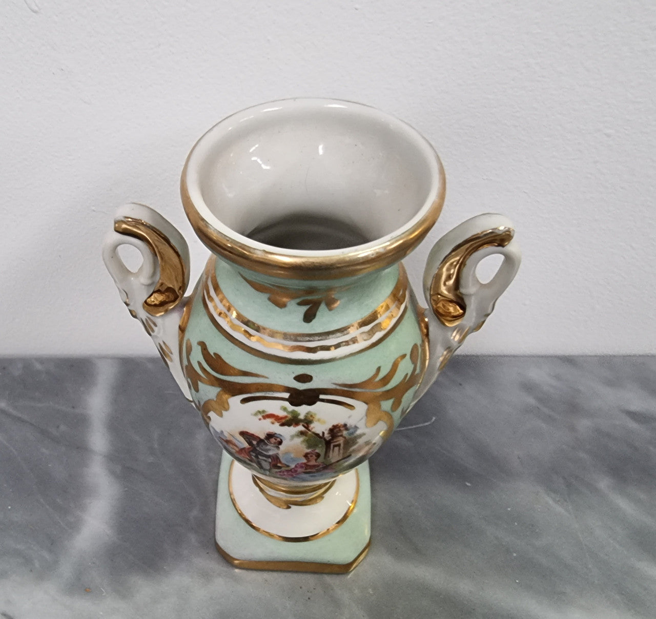 Two handled Limoge Style Small Vase | Antique & Vintage | Moonee Ponds Antiques | Australia Wide Delivery