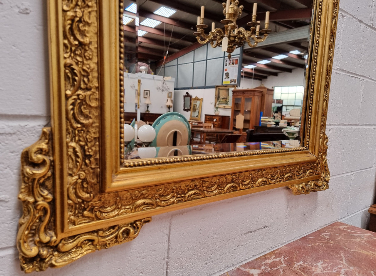 French Ornate Gilt Framed Wall Bevelled Mirror | Antique & Vintage | Moonee Ponds Antiques | Australia Wide Delivery