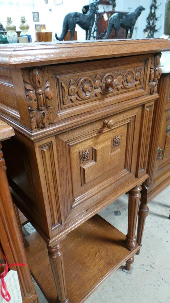 French Oak Single Bedside Cabinet