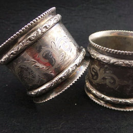 Pair Of Silver Plated Napkin Rings